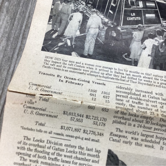 The Panama Canal REVIEW  Publication April 6 1956 Ships Shipping VINTAGE - Picture 7 of 16